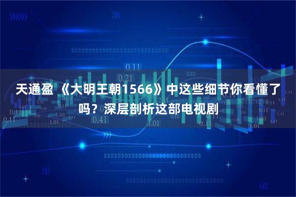 天通盈 《大明王朝1566》中这些细节你看懂了吗?深层剖析这部电视剧