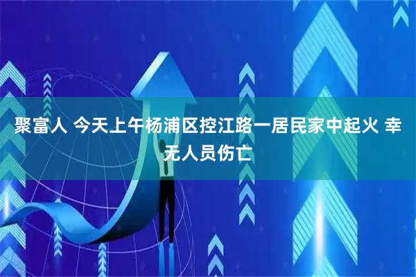 聚富人 今天上午杨浦区控江路一居民家中起火 幸无人员伤亡
